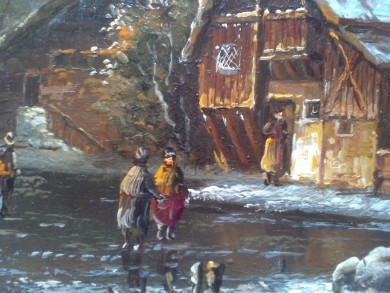 Winterlandschaft, W. Beck, 1901