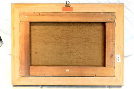 Gebirgslandschaft mit Gehöft am Wildbach, um 1910