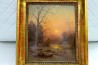 Nächtlicher Winterwald am See bei Vollmond, Hermann Brinckmann 1881