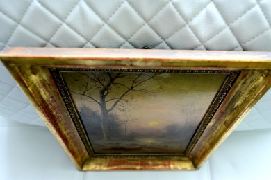 Nächtlicher Winterwald am See bei Vollmond, Hermann Brinckmann 1881