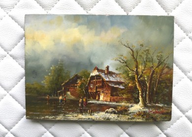 Winterlandschaft, W. Beck, 1901