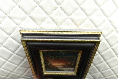 Mystischer Sonnenuntergang Schlucht mit knorrigem Baum, H. Hauke, 1903