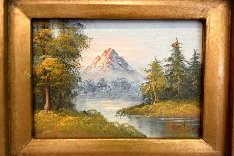 Romantischer Fluss am Wald, Anton Katser, 1904