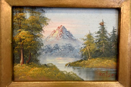 Romantischer Fluss am Wald, Anton Katser, 1904