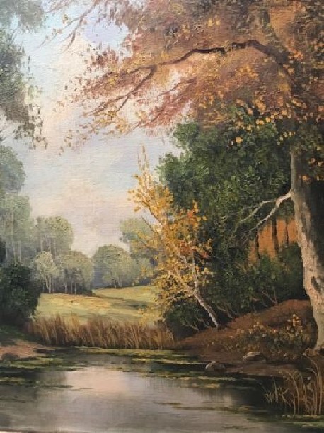 Kleiner See im Herbstwald, Busch, 1903