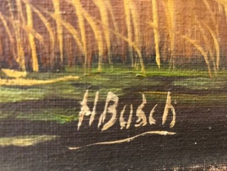 Kleiner See im Herbstwald, Busch, 1903