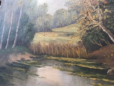 Kleiner See im Herbstwald, Busch, 1903