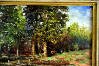 Morrlandschaft mit weidenden Kühen, K. Horik, 1928