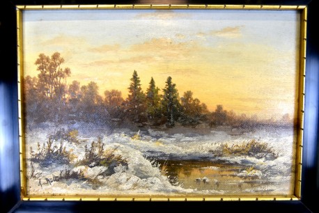 Winterliche Moorlandschaft, August von Rüdt, 1896