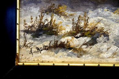 Winterliche Moorlandschaft, August von Rüdt, 1896