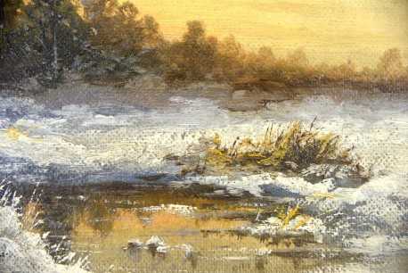 Winterliche Moorlandschaft, August von Rüdt, 1896