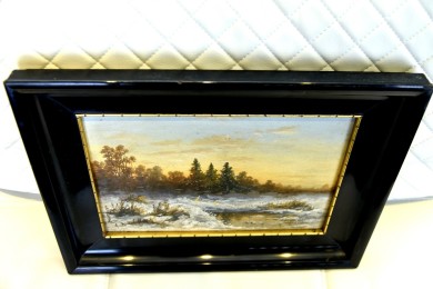 Winterliche Moorlandschaft, August von Rüdt, 1896