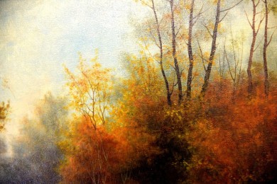 Idyllischer Herbstwald, Erich Langer, 1961