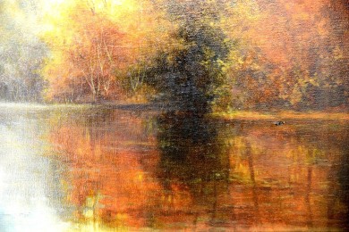 Idyllischer Herbstwald, Erich Langer, 1961