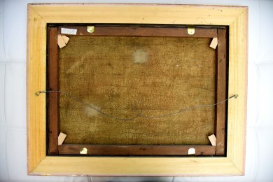 Ölgemälde - Wildschweine im Winterwald, C. Lange, Df, 1901