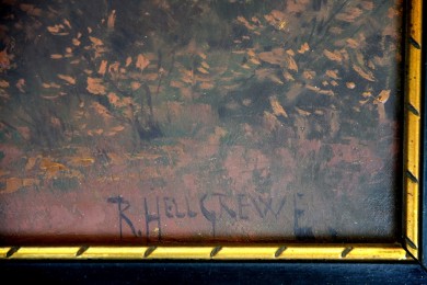 Märkischer See im Sonnenuntergang, Hauptwerk, Rudolf Hellgrewe, 1894