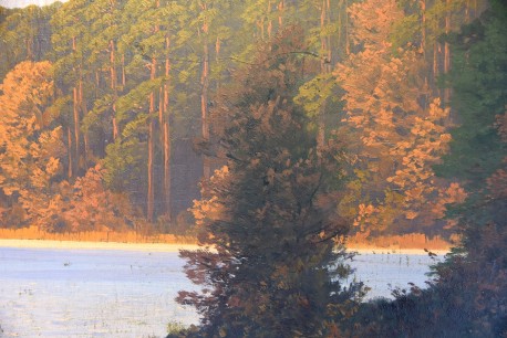 Märkischer See im Sonnenuntergang, Hauptwerk, Rudolf Hellgrewe, 1894