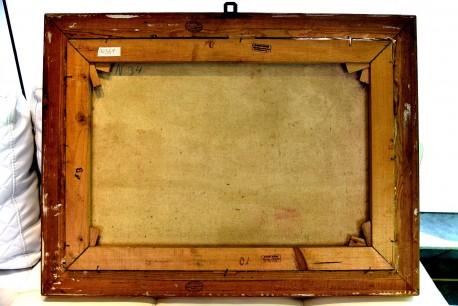 Märkische Seenlandschaft mit Kiefern, F. Fritze, 1918