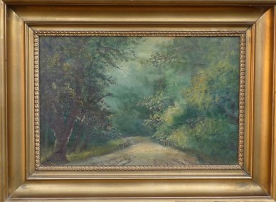 Romantischer Waldweg, Houn, um 1902