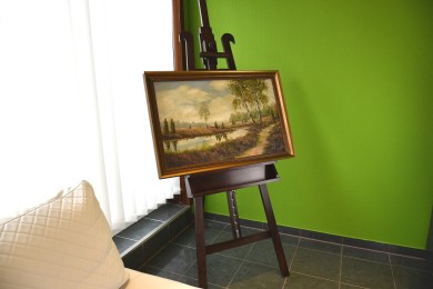 Weg mit Blumen am Fluss durch die Märkische Heide, signiert, 1923