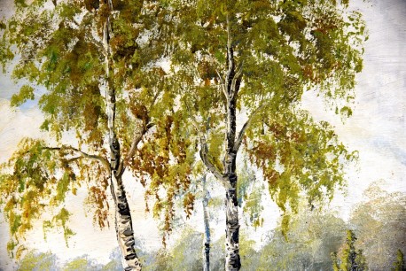 Weg mit Blumen am Fluss durch die Märkische Heide, signiert, 1923