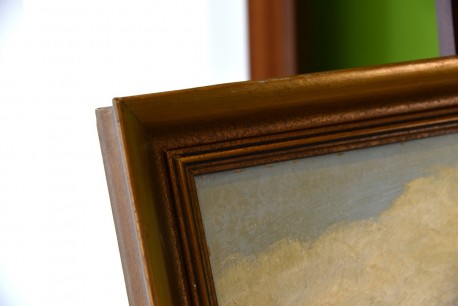 Weg mit Blumen am Fluss durch die Märkische Heide, signiert, 1923