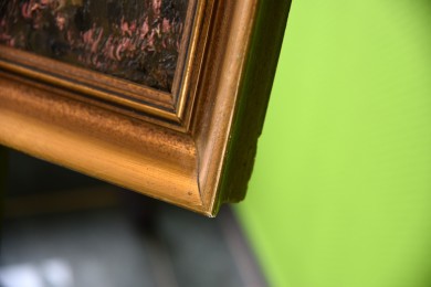 Weg mit Blumen am Fluss durch die Märkische Heide, signiert, 1923