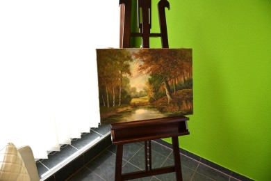 Kleiner See im Herbstwald, Busch, 1903