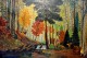 Wald mit Hirsch am Fluss, Impressionist, Stornitzky, 1931