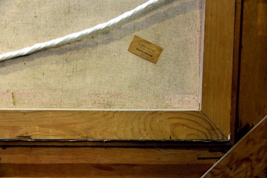 Wald mit Hirsch am Fluss, Impressionist, Stornitzky, 1931