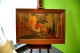 Wald mit Hirsch am Fluss, Impressionist, Stornitzky, 1931