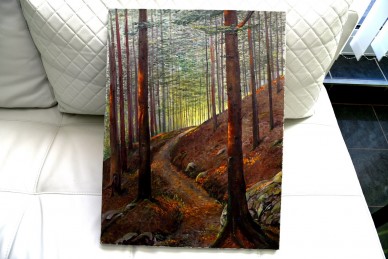 Waldweg im Abendlicht, Eugen Henigs, 1902