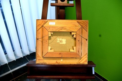 Surreale Waldlandschaft mit Bachlauf, E. Runefjord, 1948