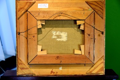 Surreale Waldlandschaft mit Bachlauf, E. Runefjord, 1948