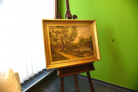 Bäume am Weiher, R. Ehnert, 1948