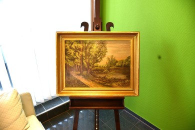 Bäume am Weiher, R. Ehnert, 1948