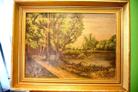 Bäume am Weiher, R. Ehnert, 1948