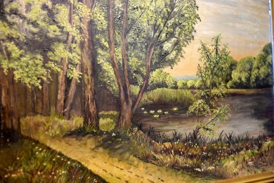 Bäume am Weiher, R. Ehnert, 1948