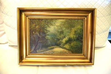 Romantischer Waldweg, Houn, um 1902