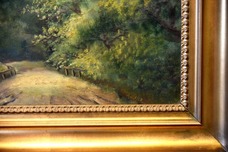 Romantischer Waldweg, Houn, um 1902