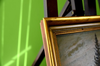 Tannen am Berggipfel im Nebel, R. Frengen, 1896