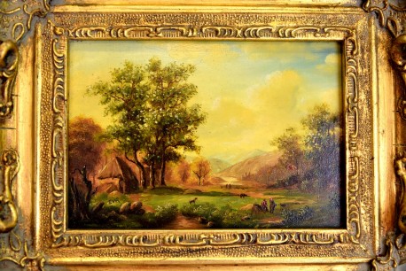 Auf der Jagd im grünen Tal, Monogramm EVR, 1905