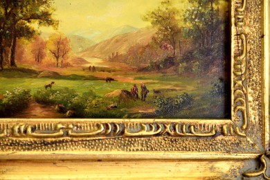 Auf der Jagd im grünen Tal, Monogramm EVR, 1905