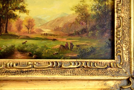 Auf der Jagd im grünen Tal, Monogramm EVR, 1905