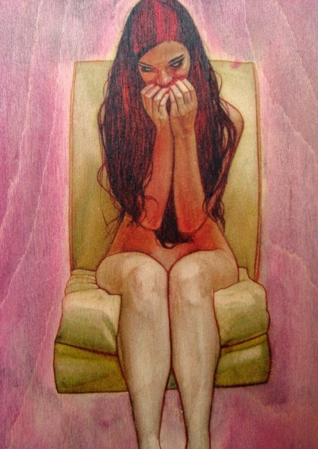 Mädchen im rosa Traum, Akt, Victoria Cox, 2018