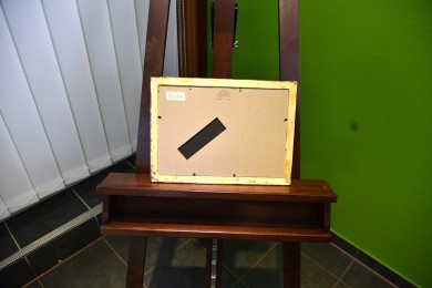 Märkische Seelandschaft im Mondschein, Ölgemälde, signiert, 1985