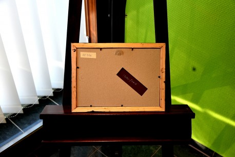 Märkischer Seel mit Fischer im Mondschein, Ölgemälde, signiert, 1985