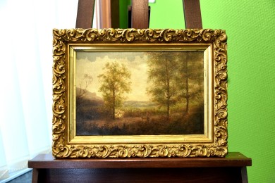 Schäfer in der Taunus-Landschaft, Johann Jakob Matthäus Maurer, 1866