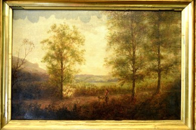 Schäfer in der Taunus-Landschaft, Johann Jakob Matthäus Maurer, 1866