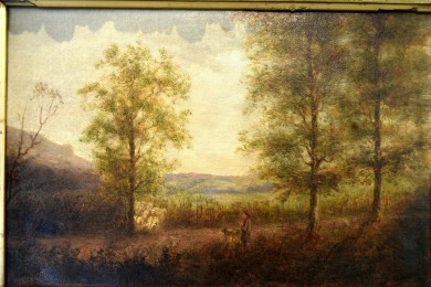 Schäfer in der Taunus-Landschaft, Johann Jakob Matthäus Maurer, 1866